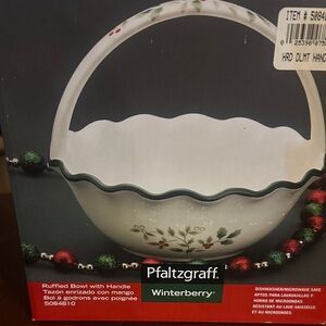 Pfaltzgraff Winterberry Ruffled Bowl with Handle